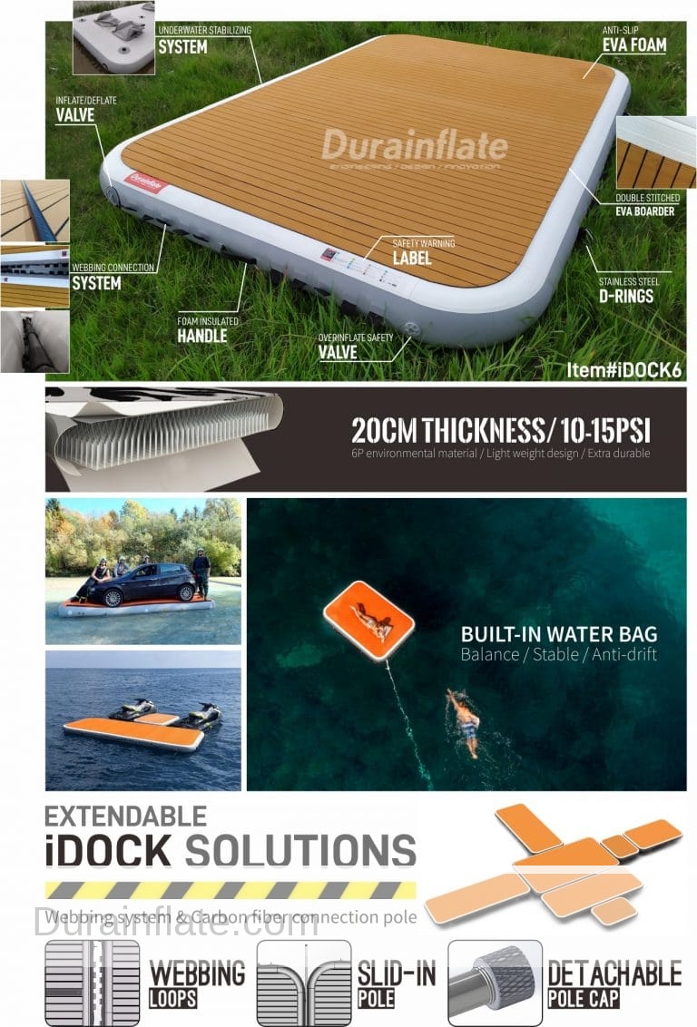 Inflatable yacht docks, floating plafrom solutions for yacht