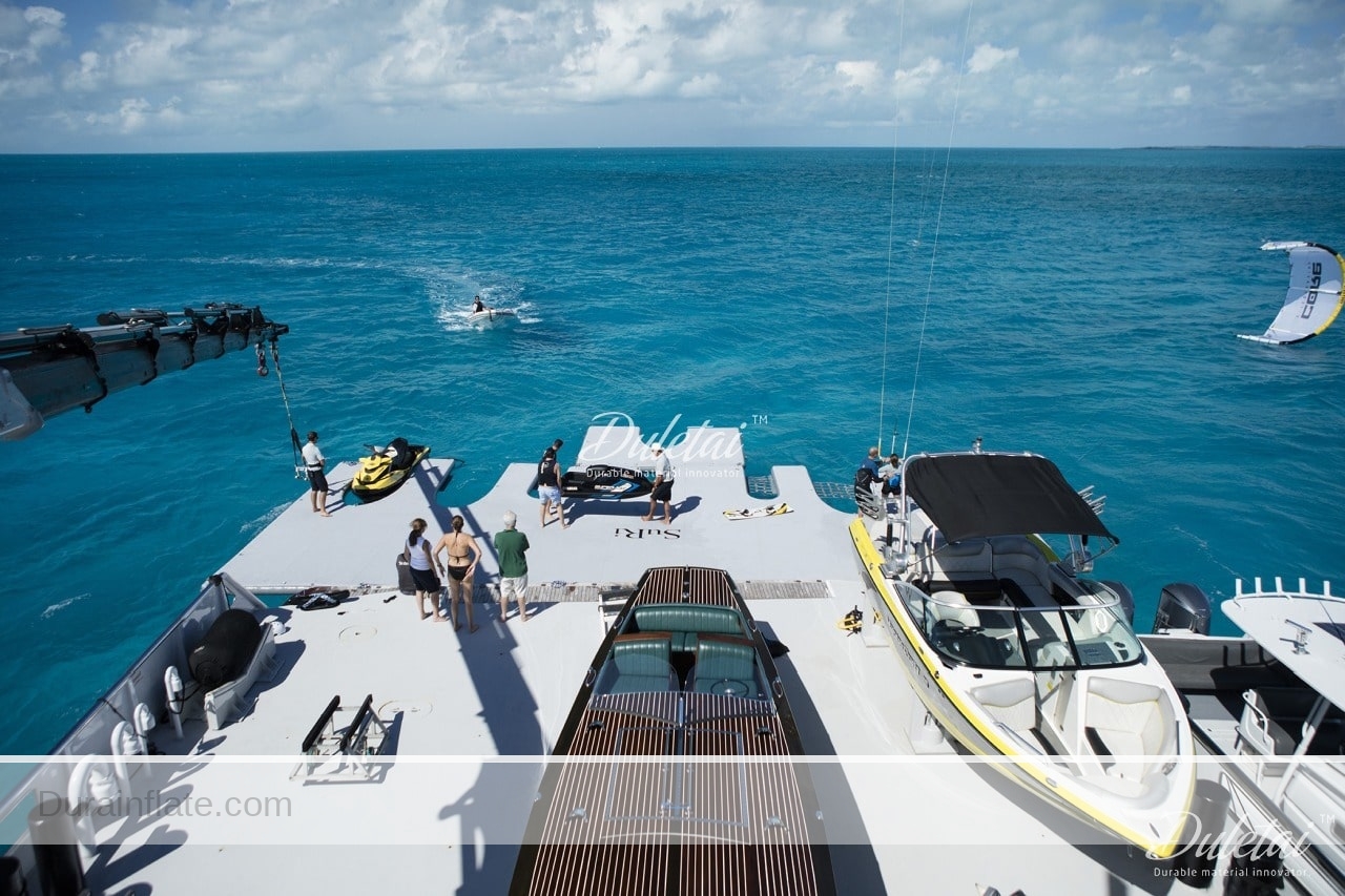 Inflatable jet ski docks